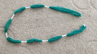 handmade thread necklace its very easy to make [upl. by Infield]