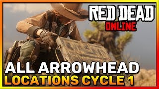 Red Dead Online Frontier Pursuits  All Arrowhead Locations Cycle 1  Madam Nazar  RDR2 Online [upl. by Regen]