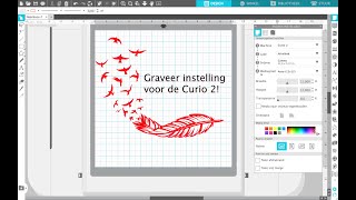 Silhouette Curio 2  instellen van Graveer afbeeldingen [upl. by Lyreb383]