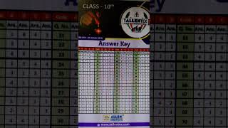 Tallentex  20102024 Class 10 Answer Key [upl. by Ahsieni688]