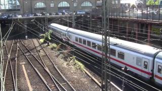 Intercity Zug mit zwei Loks BR 120  Einfahrt Hamburg Hauptbahnhof [upl. by Htur507]