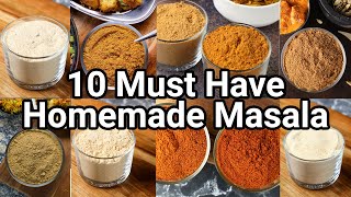 10 Must Have Homemade Spice Masala For Any Indian Recipe  Simple amp Easy Indian Masala Spice Mix [upl. by Nnov]