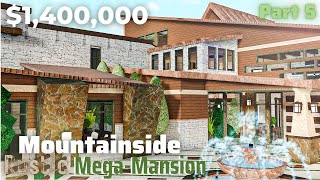 Mountainside Rustic Mega Mansion  Bloxburg Build Part 56  Roblox [upl. by Nnaarat]