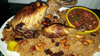 Kabsa Arabic dish 2 with kabsa chutney original Arabic style [upl. by Anse]