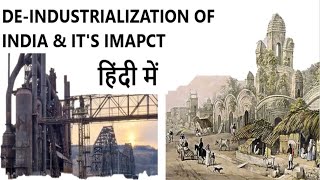 Deindustrialization of India and its Impact in hindi [upl. by Aikcin]