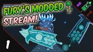 Furys Modded Terraria  Sword of the Multiverse Farming Stream [upl. by Thornie]