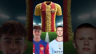 Guess the banana jersey for ronaldo and haaland and messi goat shorts footballguess [upl. by Celle552]