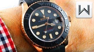 Rolex Yacht Master 37mm MidSize Silicon55Hour 268655 Luxury Watch Review [upl. by Yanej]