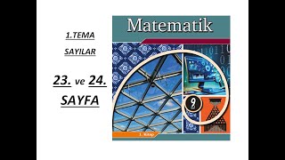 9 SINIF MATEMATİK 20242025  23 ve 24 SAYFA  MEB YENİ MÜFREDAT [upl. by Briano987]