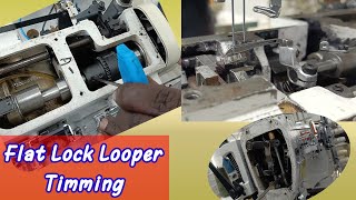 Flat Lock machine Looper Belt Timing SettingSewing tutorial  How to setting Flatlock machine [upl. by Arman]