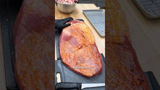 Testing hot sauce as binder for smoked brisket [upl. by Dallas]