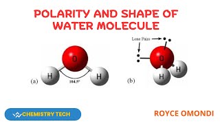 POLARITY AND SHAPE OF WATER MOLECULE scienceeducation organicchemistry studychemistry [upl. by Cynthla]