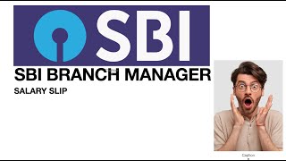 SBI Branch Manager Salary Slip [upl. by Aissej]