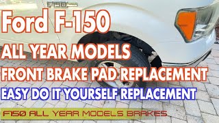 FORD F150 FRONT BRAKE PAD REPLACEMENT  ALL MODELS [upl. by Calesta]