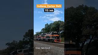 IHB GP382 Duo Leads 115 Job Across NS Chicago Line at Ogden Dunes to Burns Harbor trains shorts [upl. by Nagiam]