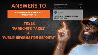 Texas Franchise Tax amp PIR Filing  FAQ  Watch before filing your report [upl. by Amme]