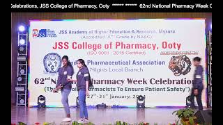 62nd National Pharmacy Week Celebrations  JSS College of Pharmacy Ooty [upl. by Inaluahek]