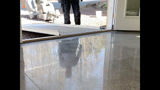 Concrete Polishing From Start To Finish  10 Step Grind [upl. by Nnylyma943]