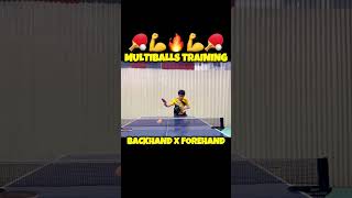 Table Tennis Multiballs Training  Backhand Forehand [upl. by Novj458]