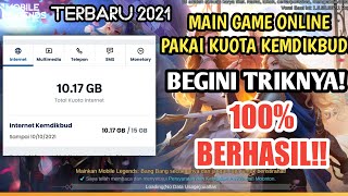 Cara Pakai Kuota Kemendikbud Untuk Game Online Terbaru 2021  100 BERHASIL [upl. by Bartolemo]