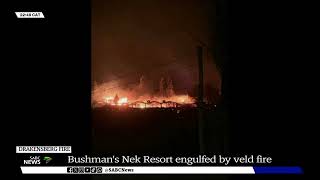 Drakensberg  Bushmans Nek Berg Resort gutted by veld fire [upl. by Aicele]