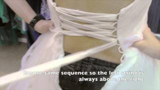 3 Simple Steps to Lace up your Corset Wedding Gown [upl. by Ihsar]