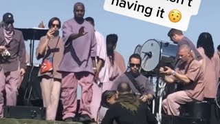 Kanye West Protects His Daughter North From Creepy Photographer at Sunday Service [upl. by Kussell971]