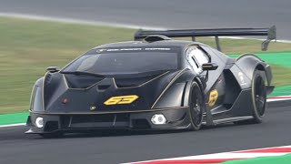 63 Lamborghini Essenza SCV12 screaming on Track  830HP NA V12 Engine Sound [upl. by Fonville618]