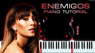 Aitana Reik  Enemigos  Piano Cover  Instrumental Karaoke [upl. by Lach160]