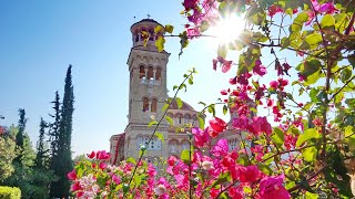 Tour around the monastery and church of Agios Nektarios on Aegina island in Greece [upl. by Wons]