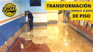 Transformación Total de Piso Con Resina Epoxica [upl. by Enelrahc]