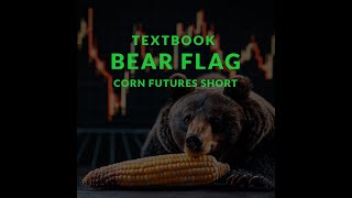 Textbook Bear Flag Short  Corn Futures [upl. by Yartnod]