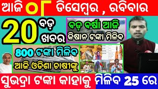 todays morning news odisha8 december 2024subhadra yojana online registrationodisha news today [upl. by Sorrows866]