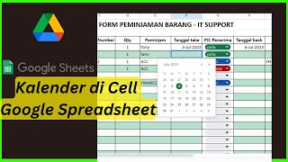 Cara memunculkan Kalender di Cell Google Sheet [upl. by Saraann672]