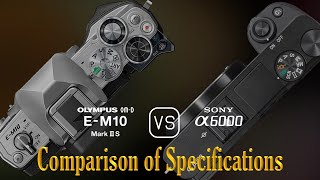 Olympus OMD EM10 Mark III S vs Sony A6000 A Comparison of Specifications [upl. by Ardnuhsed378]