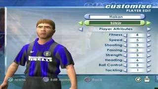 Inter Milan Fifa 2001 Squad Faces Frey Zamorano Ronaldo Vieri Pirlo Recoba [upl. by Etteb]