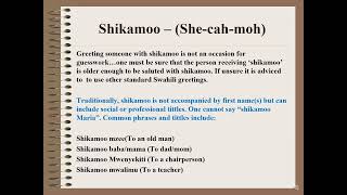 Swahili Greetings Everything you Need to Know about Shikamoo [upl. by Anha]