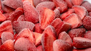 IQF Freezing surgélation fraises en IQF [upl. by Hodosh]