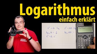 Logarithmus  einfach erklärt 10x  1000  Lehrerschmidt [upl. by Nnairam]