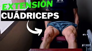 CÓMO HACER EXTENSIÓN de CUÁDRICEPS correctamente ✅ [upl. by Trinette]