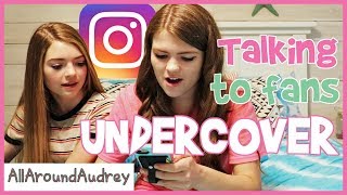 Talking To Fans Undercover On Instagram  AllAroundAudrey [upl. by Aicilra397]