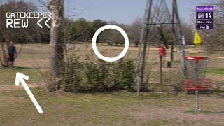 Chandler Fry ABSURD SKIP THROWIN for Birdie  Open at Belton 2022 [upl. by Ayikahs]