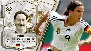 92 ICON BIRGIT PRINZ PLAYER REVIEW FC 24 [upl. by Sllew151]