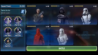 The Empire Strikes Back SWGoH Assault Battle with High LevelGear Empire Demonstration [upl. by Ydiarf]