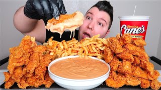 Raising Canes Fried Chicken With Sauce • The Best Chicken Ever • MUKBANG [upl. by Atwekk]