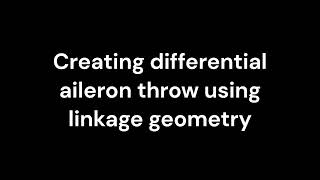 Creating Aileron Differential Using Linkage Geometry [upl. by Cence]