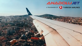 AnadoluJet B737800 Full Takeoff and Landing  Sarajevo SJJ  Istanbul SAW [upl. by Pompei]