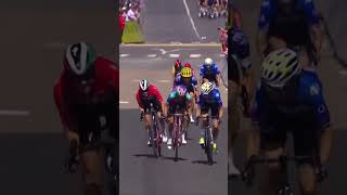 BLANKA VAS A reduced group at the line after a crash takes down riders including the Yellow jersey [upl. by Bachman]