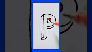 3d Alphabet drawing easy 🔥😍 shorts 3d youtubeshorts artistucshash trending art [upl. by Cly964]