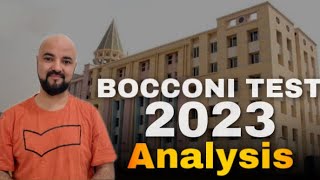 Bocconi Test 2023 Analysis  New Pattern [upl. by Butta]